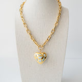 The Emily Specked Heart Necklace