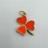 Enamel Clover Charm Orange