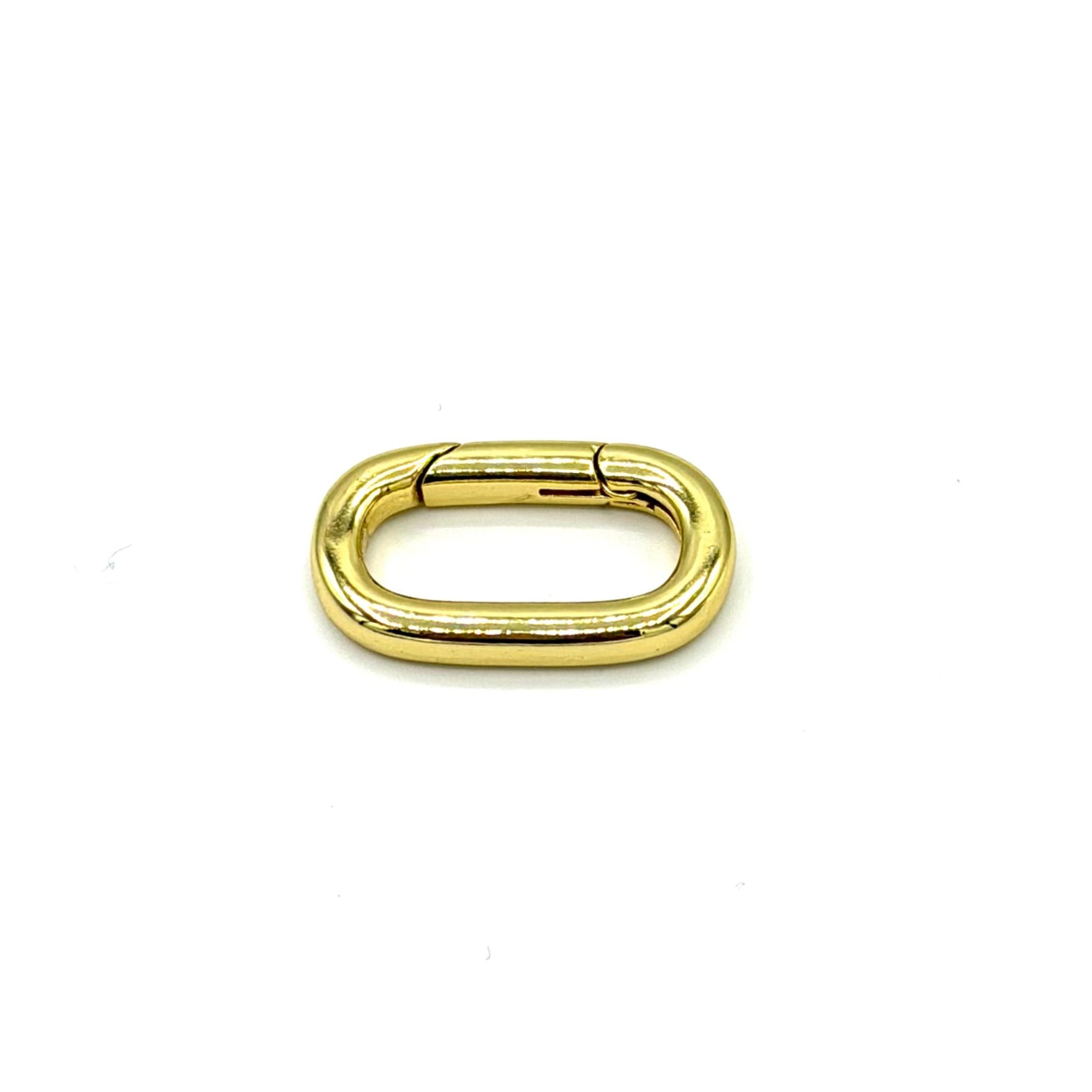 Infinity clasp charm clip rectangle with push in to open