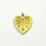 Lined Heart Charm