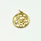 Luck Love Evil Eye cz 13 Horseshoe Elephant Charm