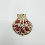 Natural Shell Medium with Gold Painted Stripes Charm