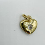 Puffy Heart Repeat with cz