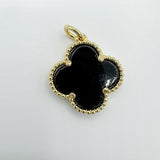 Quatrefoil Charm Black