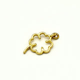 Tiny 4 Leaf Clover Outline Charm