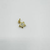 Tiny Puffy Gold Star with cz